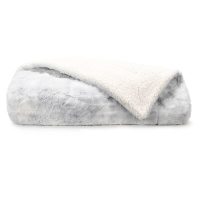 Jeté en fausse fourrure Sherpa Tie Dye