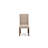 3 Piece Kitchen Table Set Contains a Round Dining Room Table with Pedestal and 2 Clay Linen Fabric Upholstered Chairs, Natural-1777544590-1777544589-1777573236