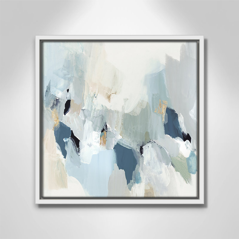 Little Talks " Little Talks II " by Isabelle Z, White Framed Canvas, 13.5" H x 13.5" W x 2" D