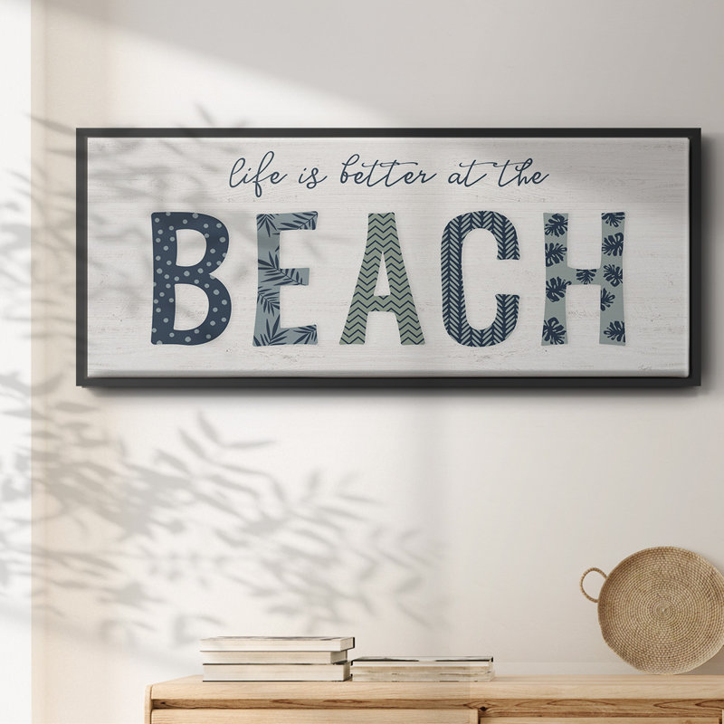Beach Better - toile encadrée, H 24 po x l 60 po