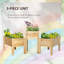 Ensemble de 3 jardinières surélevées Outsunny