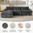 Boneless Modular Cloud Sectional Couches For Living Room, Oversized Compression Chenille Cloud Sofa-1574356054-1574356055