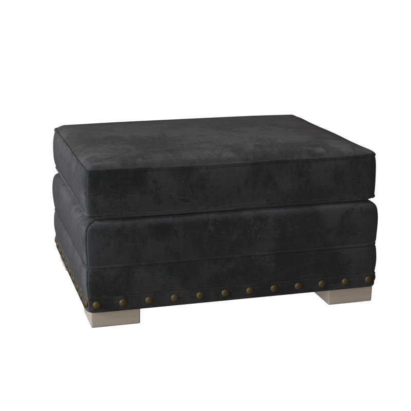 Cantor 29" Rectangle Standard Ottoman, Akiko Graphite Performance 5534-011, Blanca