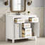 Ensemble de meuble-lavabo simple 36 po avec lavabo en céramique-1752958385