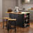 Kitchen Island With 2 Bar Stools, Power Outlet, 5 Wheels, Drop Leaf And Drawers-1173129018