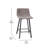 Brandy Upholstered Counter Stool with Metal Frame-88725375