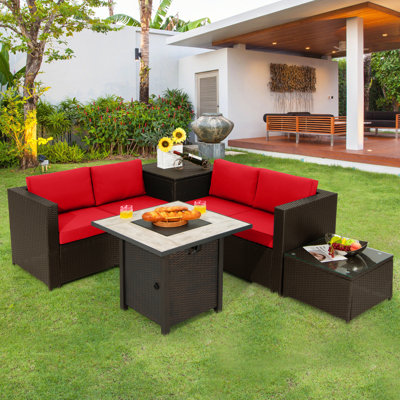 4 - Person Patio Conversation Set with Cushions