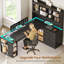 Bureau en L Farmhouse avec tiroirs-1254321170