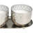 Metal White Sage Scented Cutout Spotted Wick Decorative Candle with White Wax Set-91736017