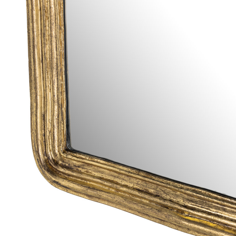 Vintage Louis Rectangle Metal Wall Mirror