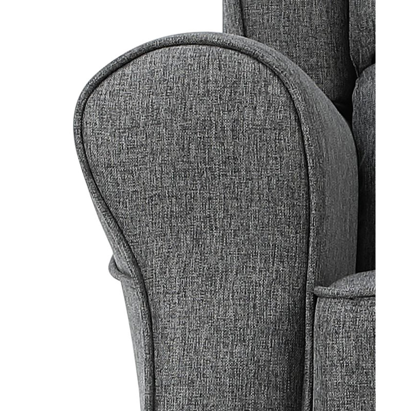 Chaise berçante en contreplaqué de 26 po de hauteur avec accoudoirs de 53,05 lb, coussin en mousse de 20 po, assise de 20 po de largeur, paquet de 79