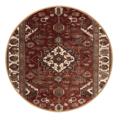 Machine Washable Persian Brown Area Rug