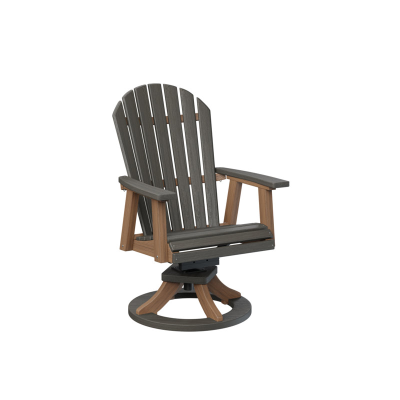 Chaise berçante berçante Berlin, Dark Gray/Antique Mahogany
