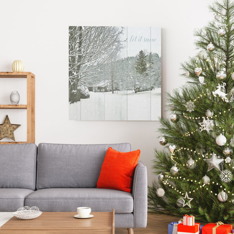 Winter Barn - Wrapped Canvas Print, 40" H x 40" W x 1" D