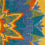 Tapis intérieur / extérieur à motif floral vert / jaune / bleu Adalia-1676703694