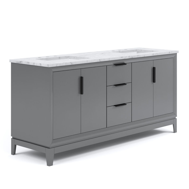 Elizabeth 72'' W Double Vanity, Cashmere Gray