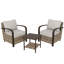 Ensemble de conversation de terrasse pour 2 personnes avec coussins-102343254