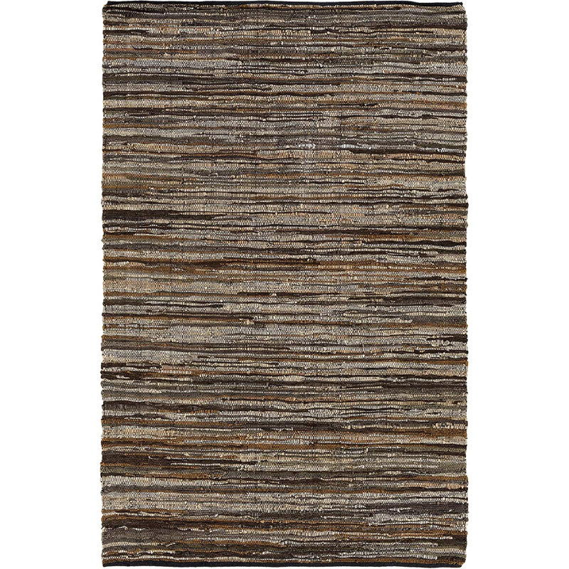 Altum Leather Abstract Indoor Rug, Rectangle 9' x 12'