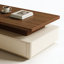Table basse de 51 po rectangulaire en bois avec rangement, table basse Mid-Century moderne à 4 tiroirs