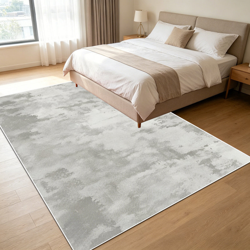 1PC neutral watercolor abstract faded gray tie-dye pattern area rugs, Soft and Comfortable, easy-to-maintain, machine washable Indoor floor mat, suitable for living room, bedroom, dining room, kitchen, entryway, patio, balcony, home office, Home Deco