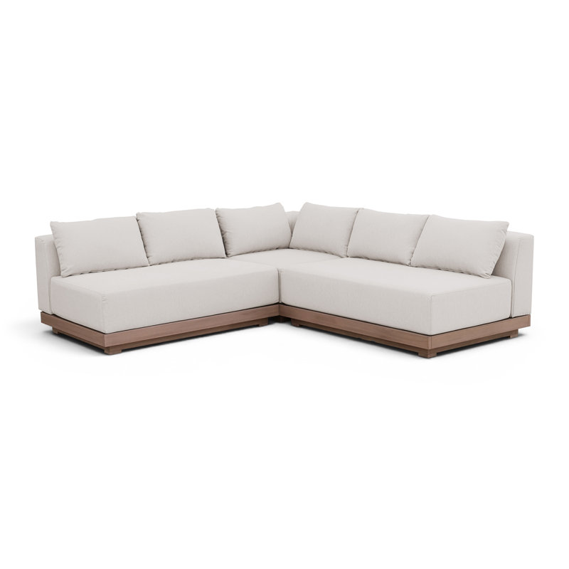 Canapé modulaire d'extérieur Buena, 5, Cream, Symmetrical