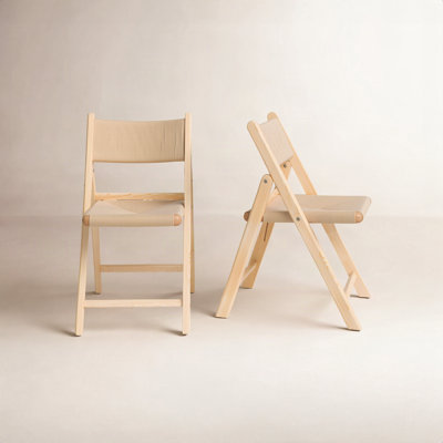 Letta Manufactured Wood Stackable Folding Chair Folding Chair Set