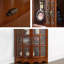 Armoire de coin en bois massif brun