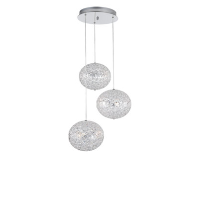 Cayla 9 - Light Chrome Cluster Pendant