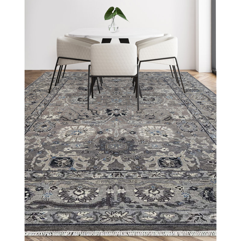 Wool Oriental Area Rug, Rectangle 6' x 9'