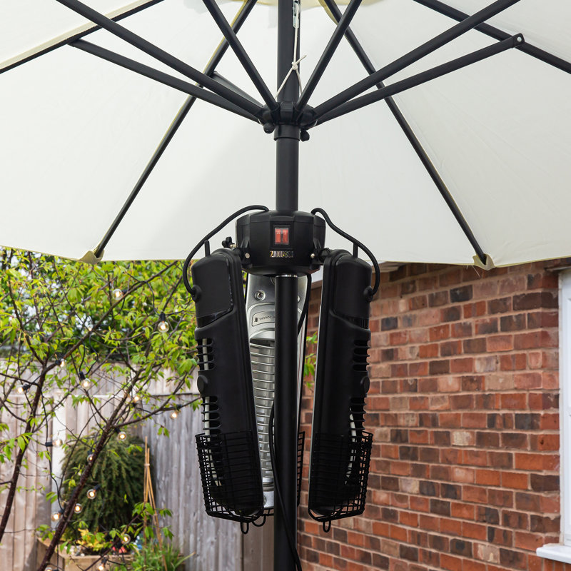 Zanussi ZPPTH1 2kW, IP34 Rated, Parasol Patio Heater in Black