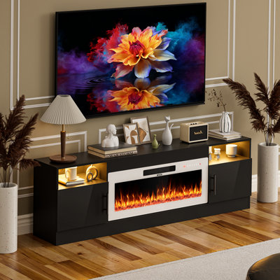 Meuble télé avec foyer électrique