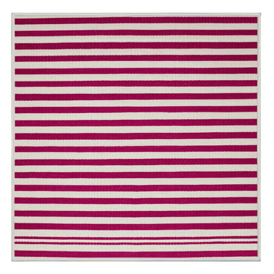 Machine Washable Horizontal Stripes Beige Area Rug