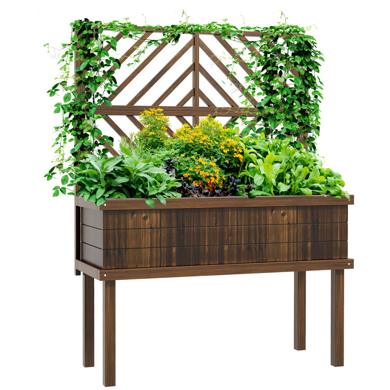 Asie Wood Elevated Planter