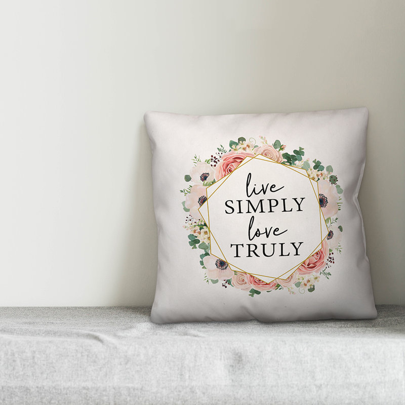 Coussin Live Live, 20 po X 20 po