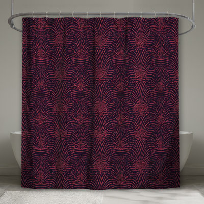 Rideaux de douche roses très longs