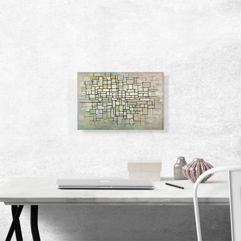 "Composition 1913" par Piet Mondrian, reproduction d'art sur toile tendue, H 12 po x l 18 po x 1,5 po