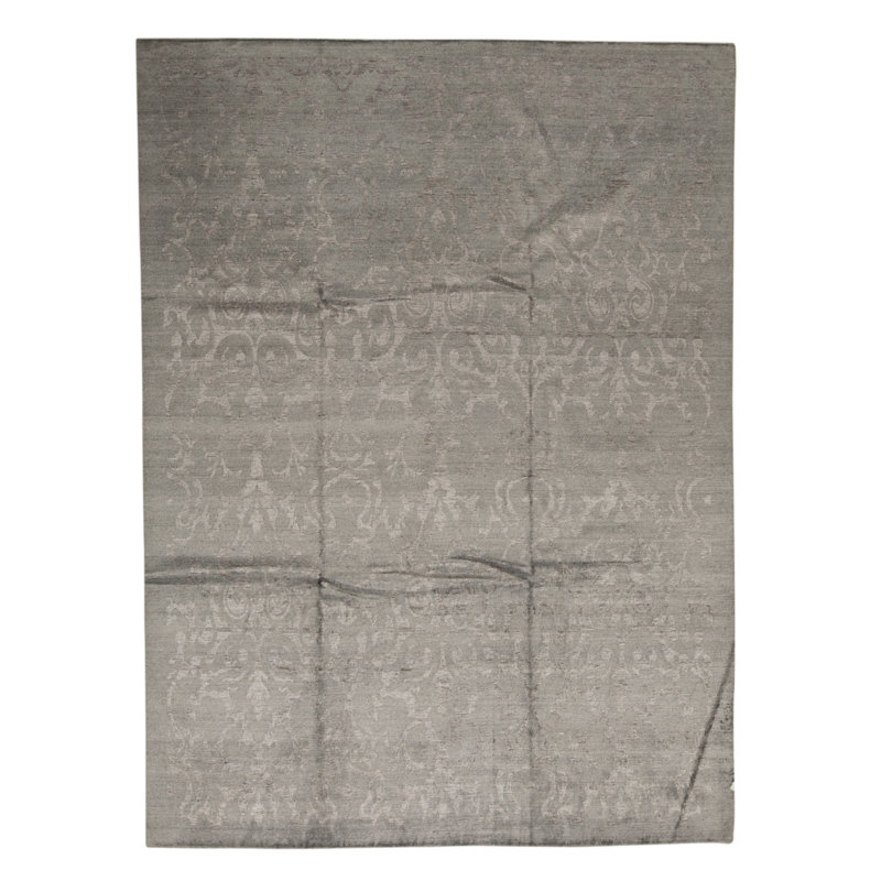 Neo Villa Damask Area Rug in Gray