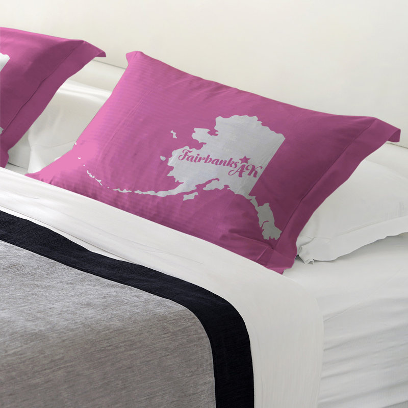 Fairbanks Sham Set, King, Polyester, Pink