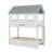 Twin Size House Bunk Bed With Trundle,Roof And Windows