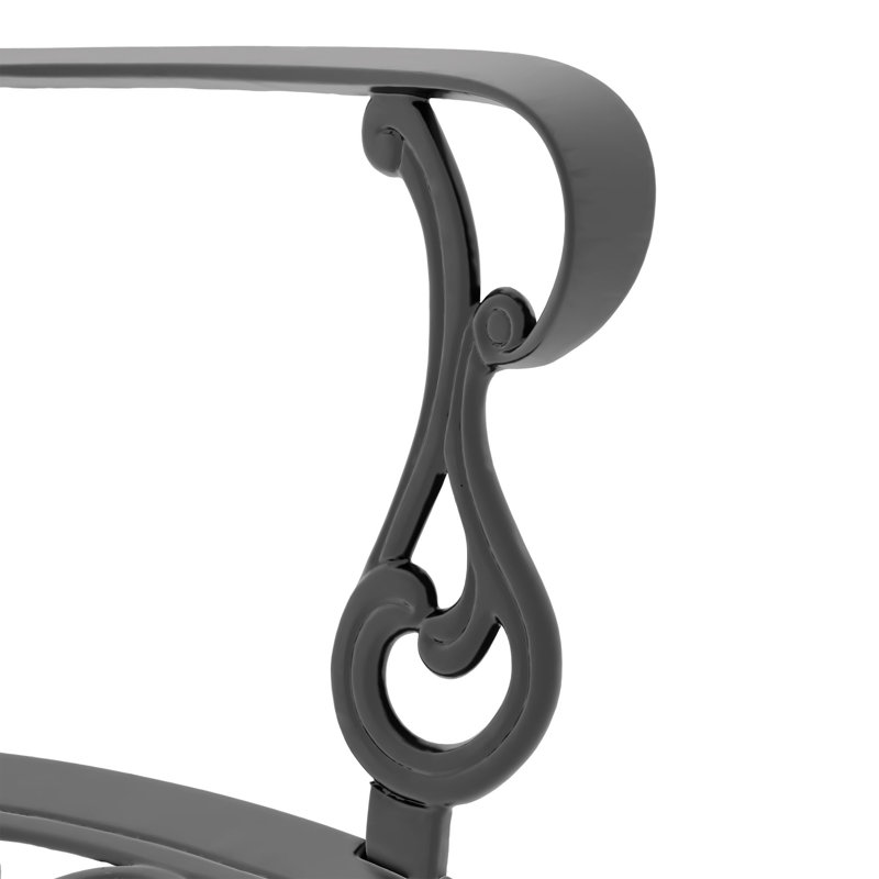 6-Person Black Cast Aluminum Outdoor Dining Set with Beige Cushions
