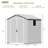 6 Ft. W X 6 Ft. D Resin Outdoor Storage Shed, Weather-Resistant Outdoor Storage With Reinforced Design-110872135