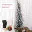 HOMCOM 6Ft Artificial Pencil Christmas Tree With 329 Snow Flocked Tips