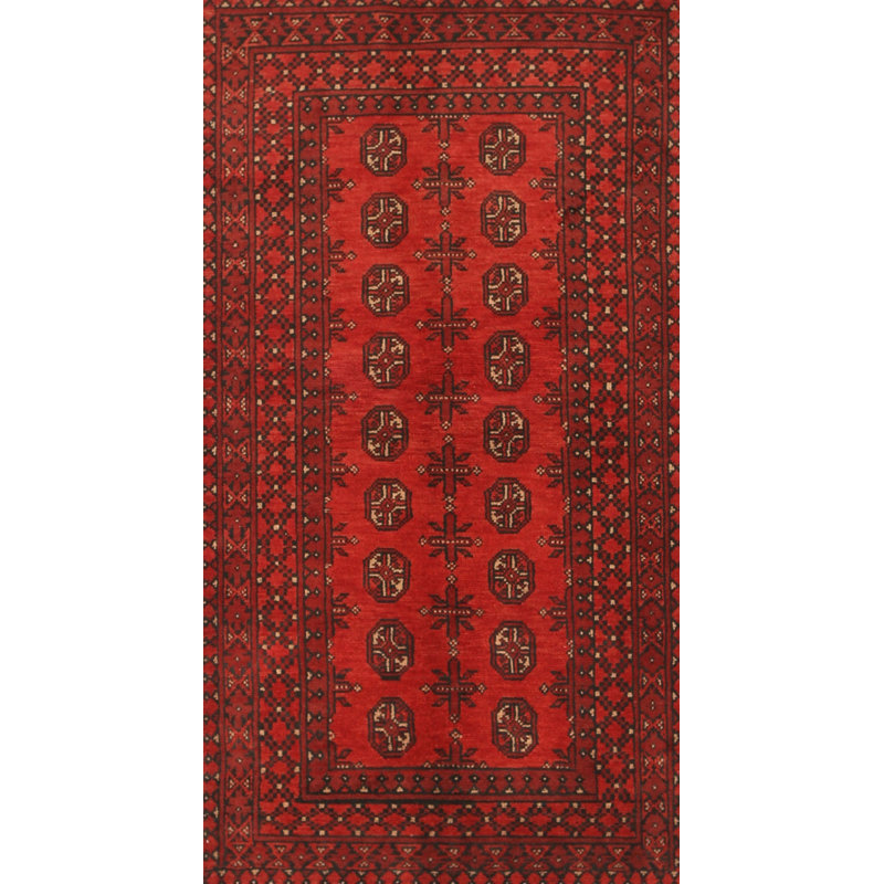 Tapis traditionnel rouge / brun Dietlinde, Rectangle 3 pi x 5 pi