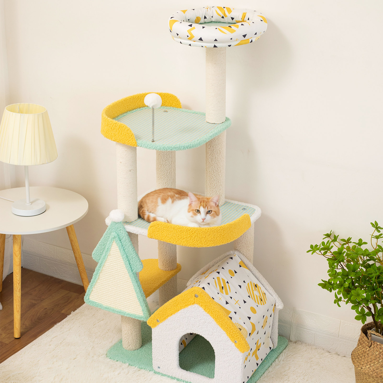 Happy & Polly Dream Paradise Cat Tree, Cat Tower With Scratching Post