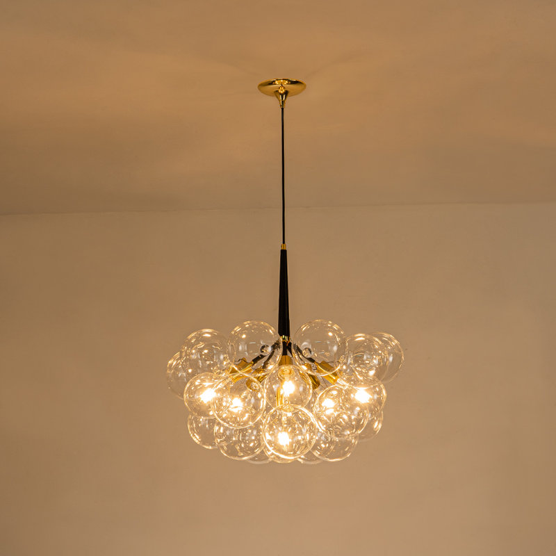 Meyana 6-Light Dimmable Chandelier, Gold/Black