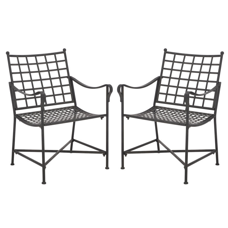 Ensemble de chaises longues 2 Josefien, Noir