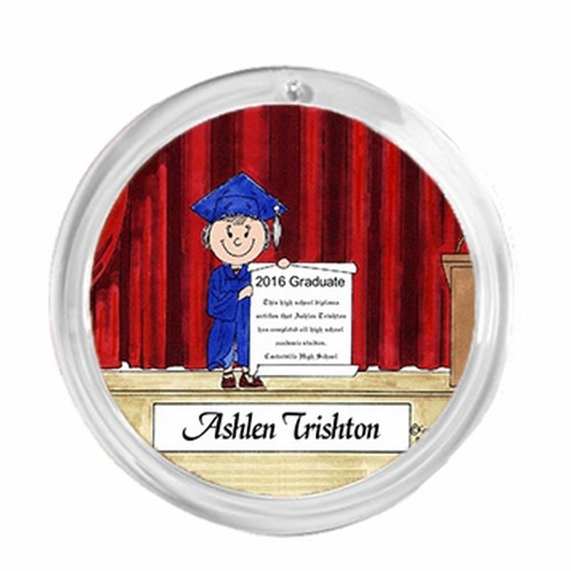 The Holiday Aisle® Ornement rond personnalisé de Noël: Graduation ...