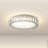 Crystal Led Ceiling Light, 13.8-Inch Flush Mount, 38W Dimmable Modern Fixture, Energy-Saving, Perfect For Living Room, Bedroom, Kitchen