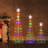 Set of Three (0.9M/1.2M/1.5M) Four-color Plug-in Conical Tree Lights without Remote Control