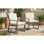 Ensemble de chaises d'extérieur Ensemble de chaises pour l'extérieur, jardin, bois brun noir et coussin beige